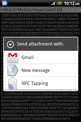 Sending encrypted messages