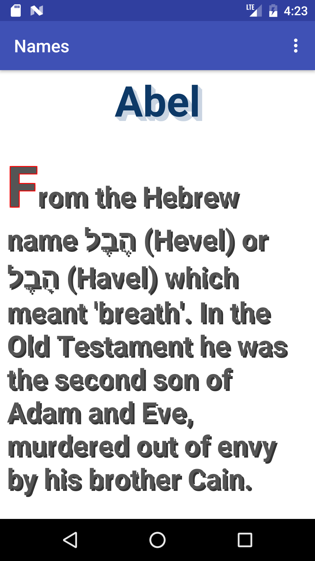 Meaning and origin of the name